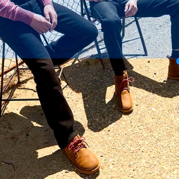 UGG boots ace up boots new UGGS short boots shearling leather upper cognac brown - Picture 2 of 8